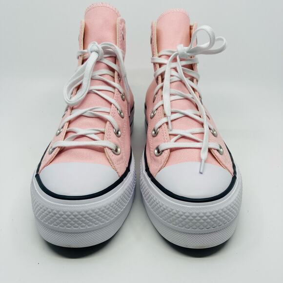 Converse Chuck Taylor Shoes Womens 10 Pink High Top Canvas Lift Platform NIB - Picture 3 of 8